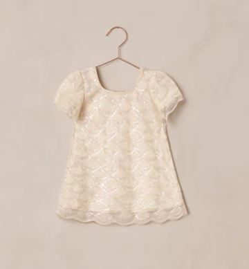 Noralee Daisy Dress | Silver Metallic