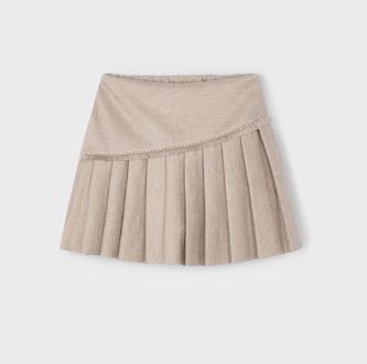 Mayoral Girls Pleated Tan Skort