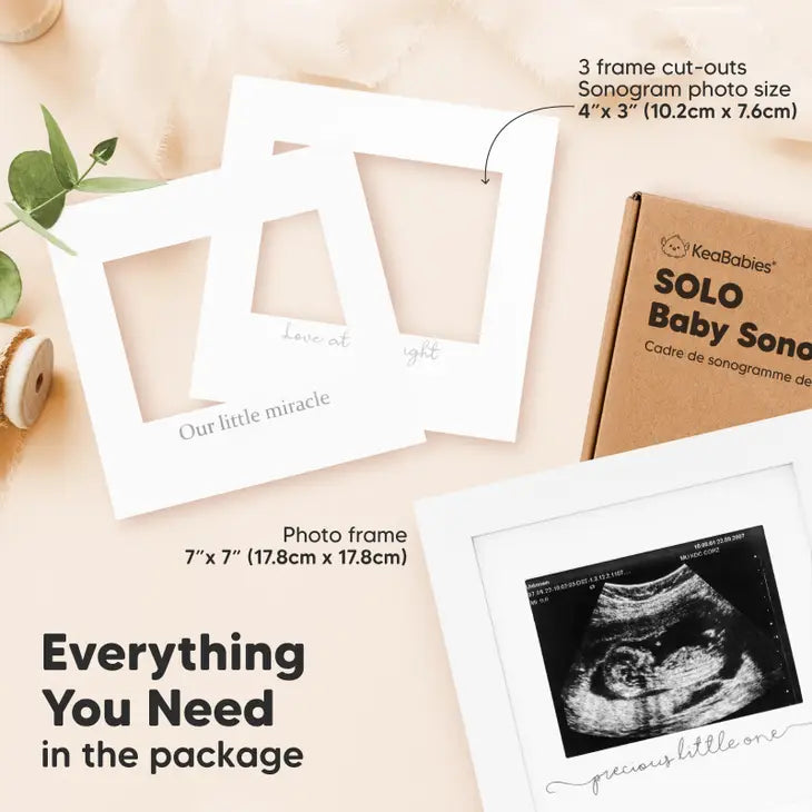 KeaBabies SOLO Baby Sonogram Picture Frame