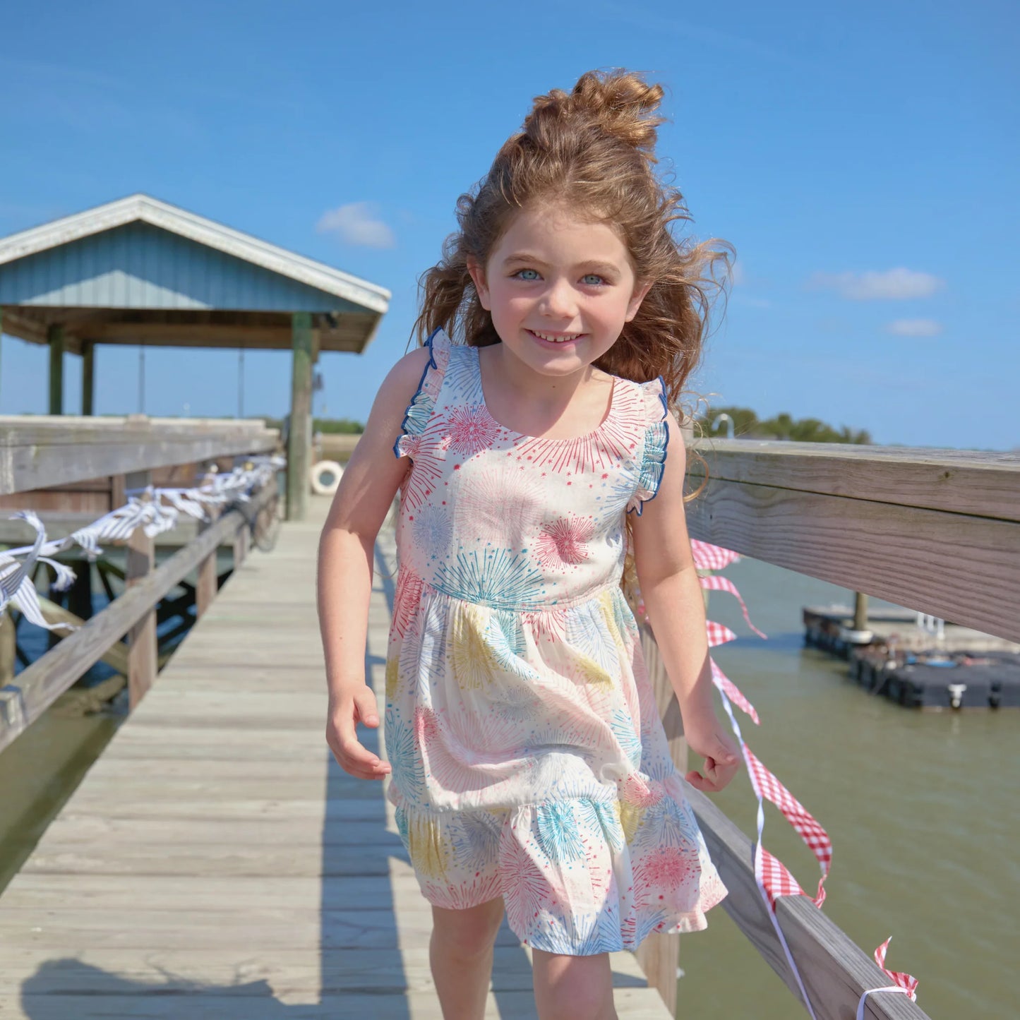 Pink Chicken Girls Elsie Dress | Fireworks