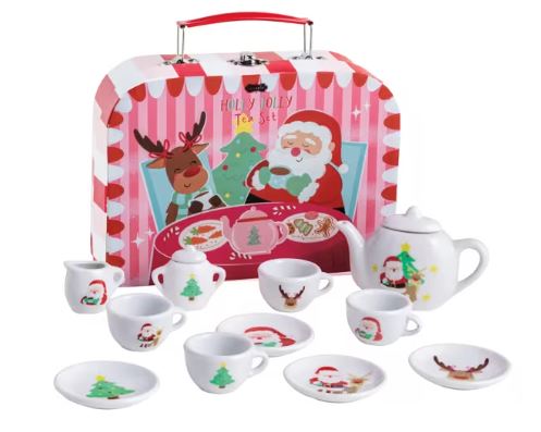 Mud Pie Holly Jolly Tea Set