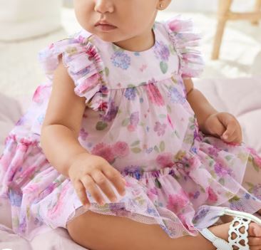 Mayoral Newborn Tulle Floral Dress