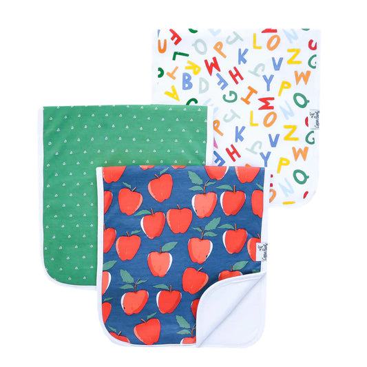 Copper Pearl Teacher Burp Cloth 3-Pack