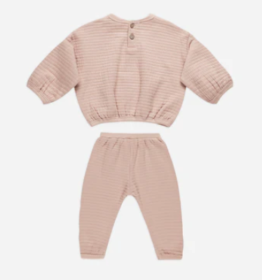 Textured Sweat Set || Blush