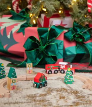 Mud Pie Wood Christmas Train Set