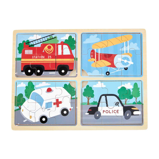 Mud Pie Transportation 4 in 1 puzzle