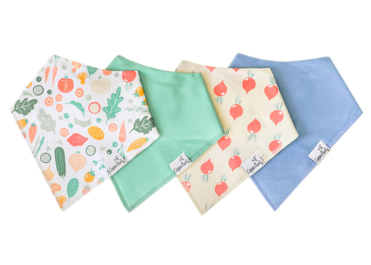 Copper Pearl Bandana Bibs- 4 Pack