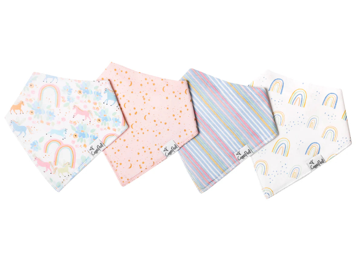 Copper Pearl Bandana Bibs- 4 Pack