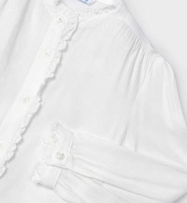 Mayoral White Ruffle Blouse