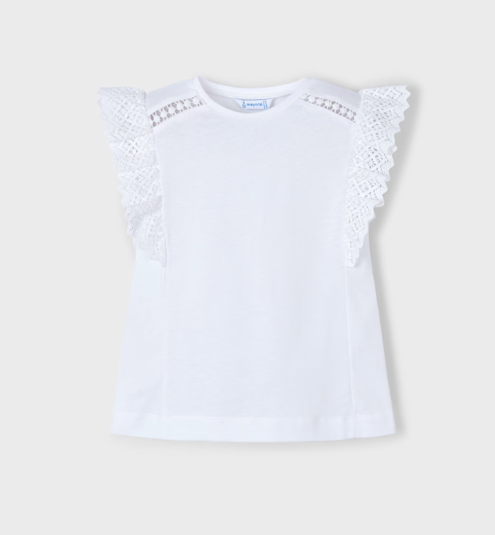 Mayoral White Crochet Shirt