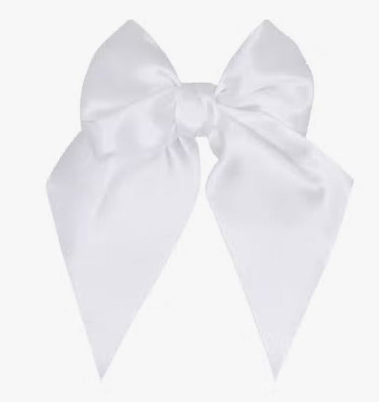 Baby Bling White Satin Big Belle Clip