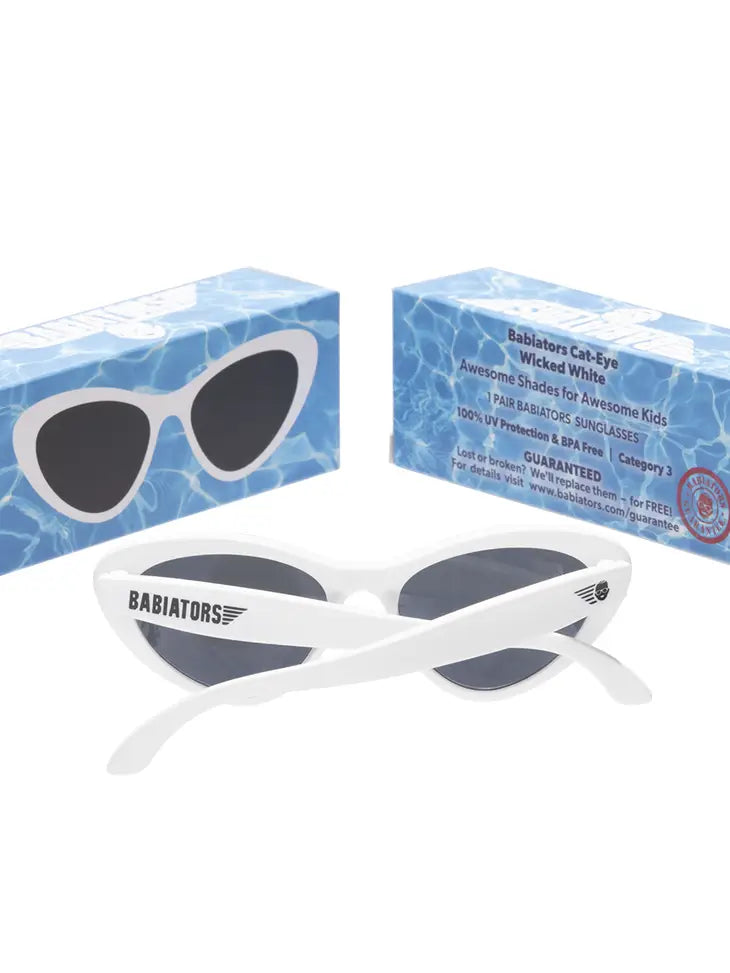 Babiators - Wicked White Cat-Eye Kids Sunglasses
