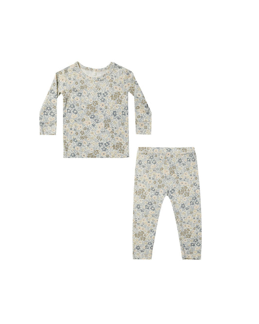 Quincy Mae Bamboo Pajama Set Winter Garden