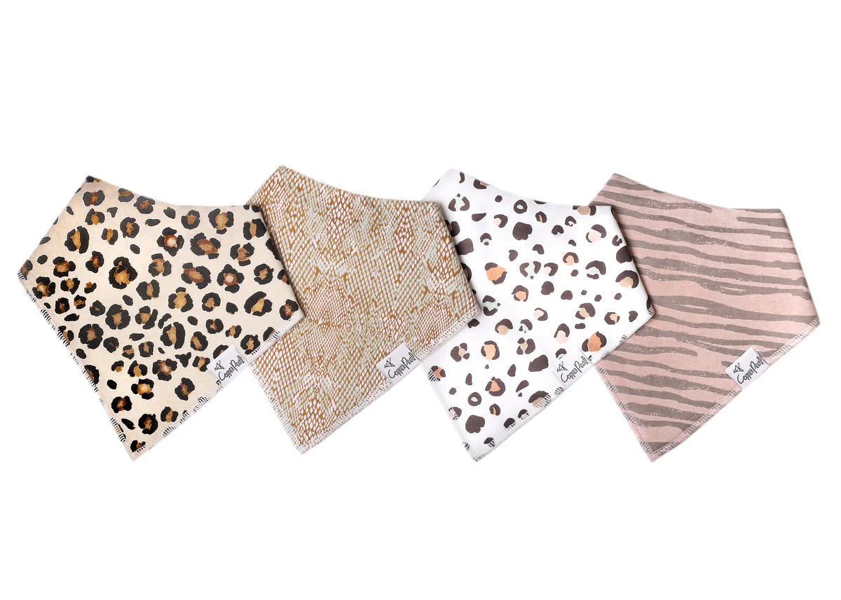 Copper Pearl Bandana Bibs- 4 Pack