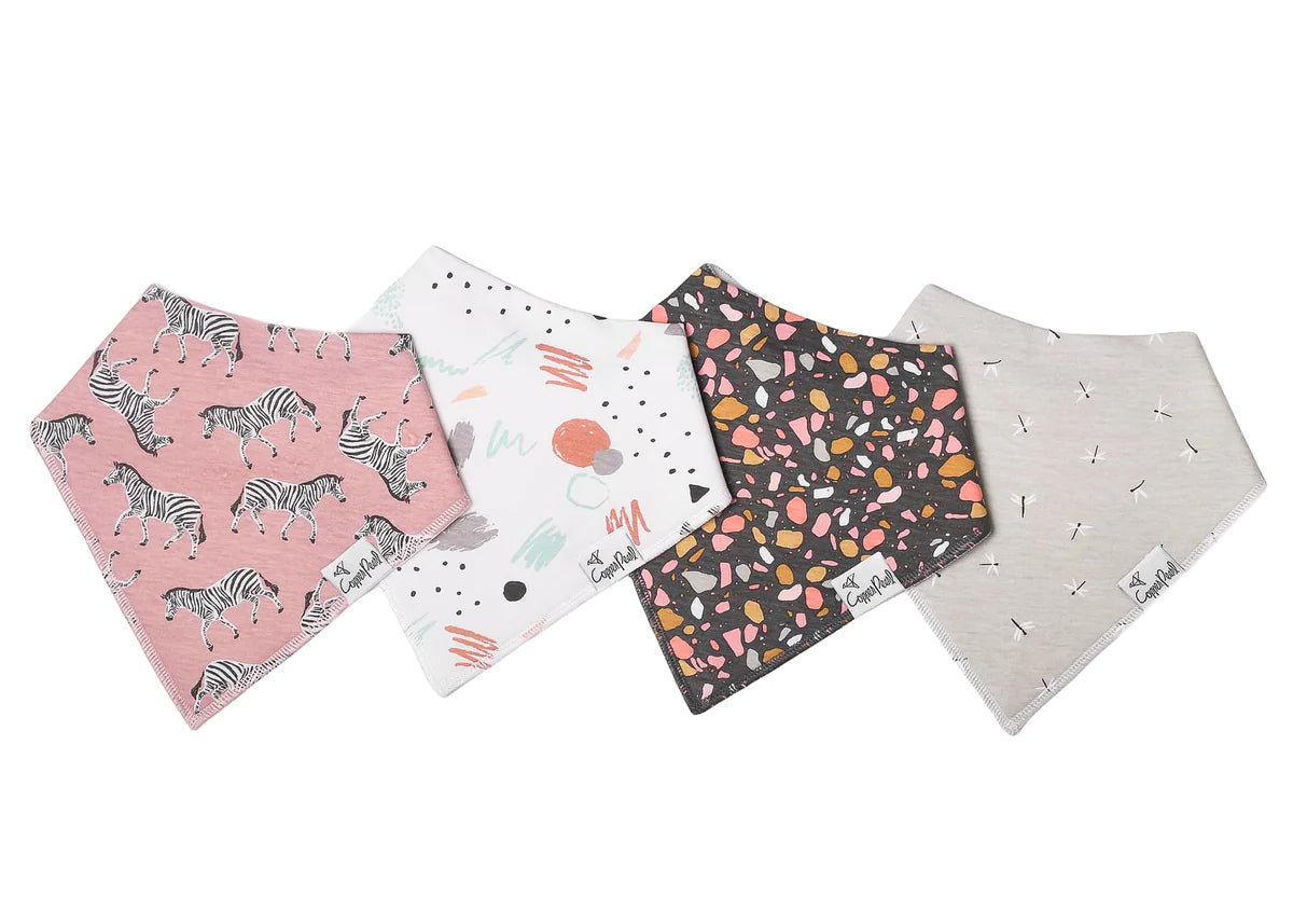 Copper Pearl Bandana Bibs- 4 Pack