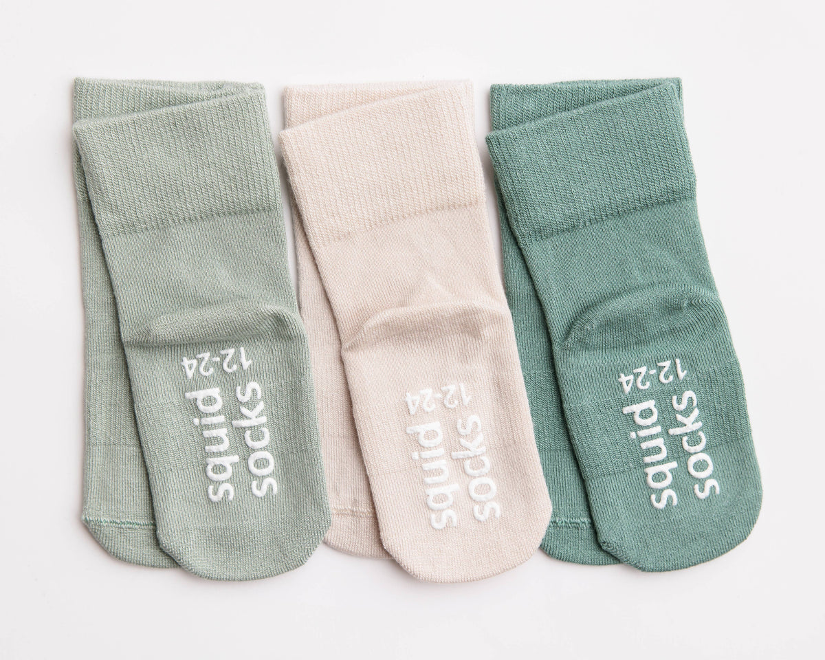 Baby & Kids Grip Socks, Coastal, 3-Pack