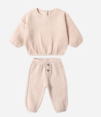 Quincy Mae Textured Sweat Set