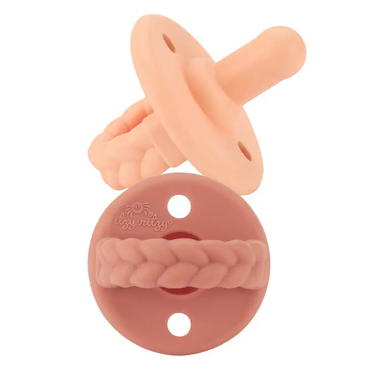 Itzy Ritzy Sweetie Soother Pacifier - Apricot + Terracotta