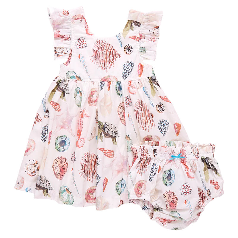 Pink Chicken Liv Dress | Watercolor Shells