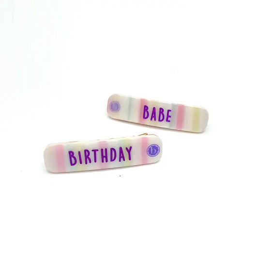 Baby Bling Birthday Babe Clips