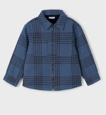 Mayoral Blue Plaid Coat