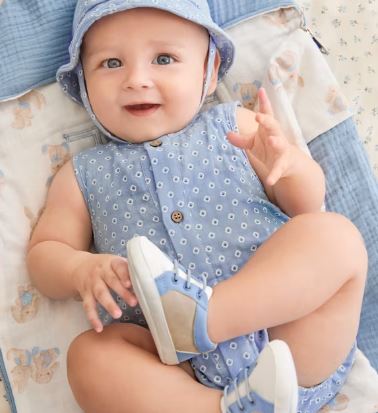 Mayoral Blue Romper with Hat