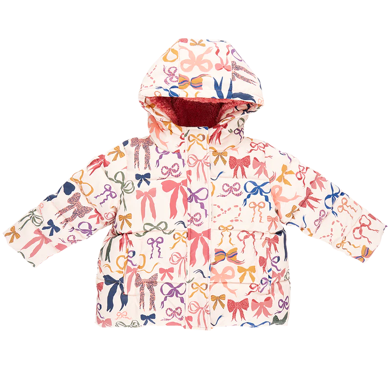 Pink Chicken Pete Puffer | Bows on Pink