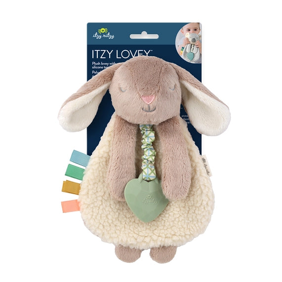 Itzy Ritzy Lovey Plush with Silicone Teether Toy - Bunny