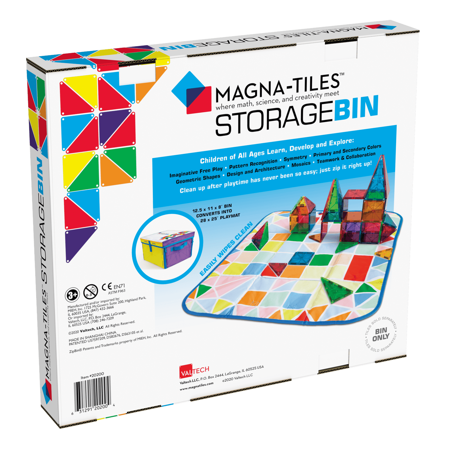 Magna-Tiles Storage Bin & Interactive Play-Mat