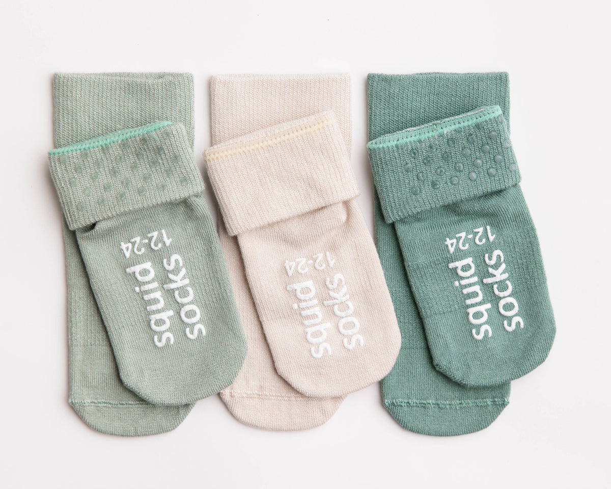Baby & Kids Grip Socks, Coastal, 3-Pack