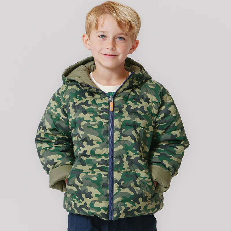 Pink Chicken Reversible Riley Jacket | Green Camo