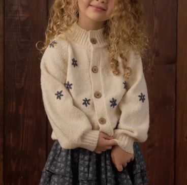 Rylee + Cru Tulip Cardigan | Midnight Daisies