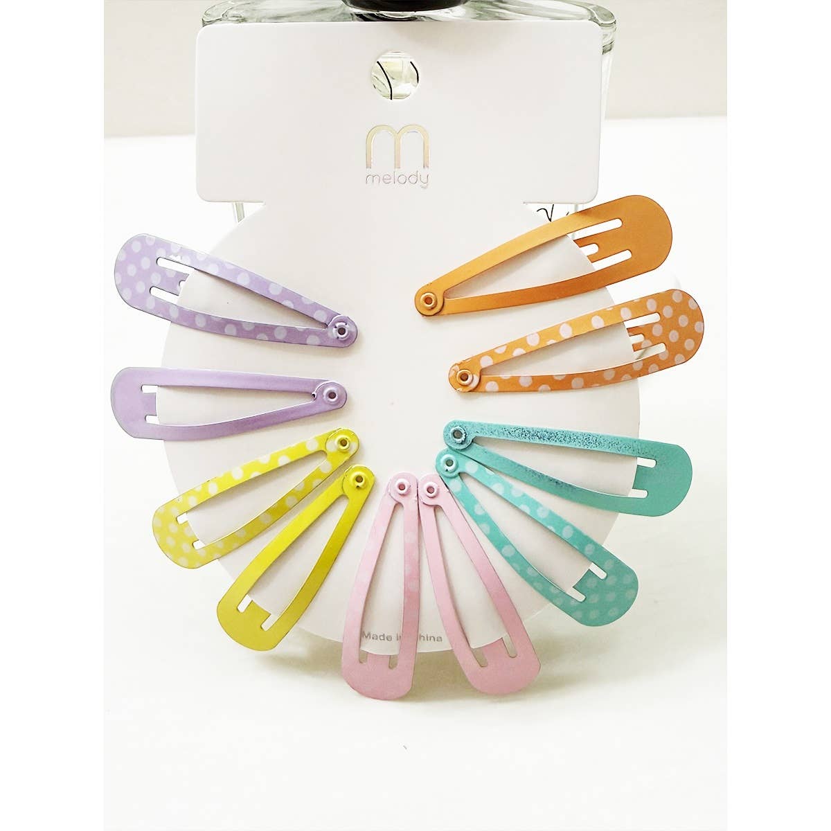 Variety Polkadot and Solid Mixed Snap Clip Set