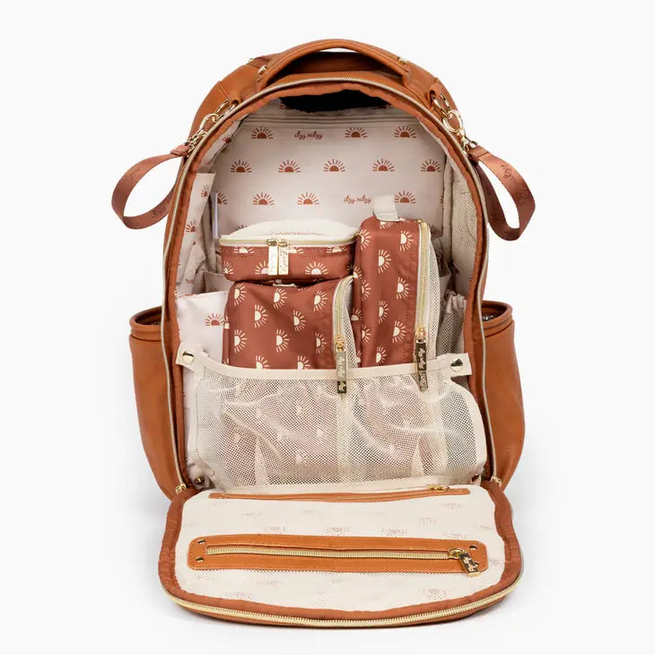 Jetsetter Cognac Boss Backpack™ Diaper Bag