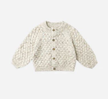 Quincy Mae Bubble Knit Cardigan | Natural Confetti