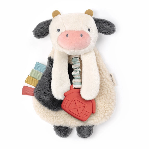 Itzy Ritzy Lovey Plush with Silicone Teether Toy - Cow