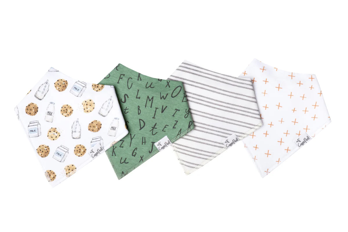 Copper Pearl Bandana Bibs- 4 Pack