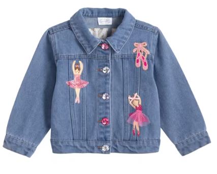 Mud Pie Dance Patch Denim Jacket