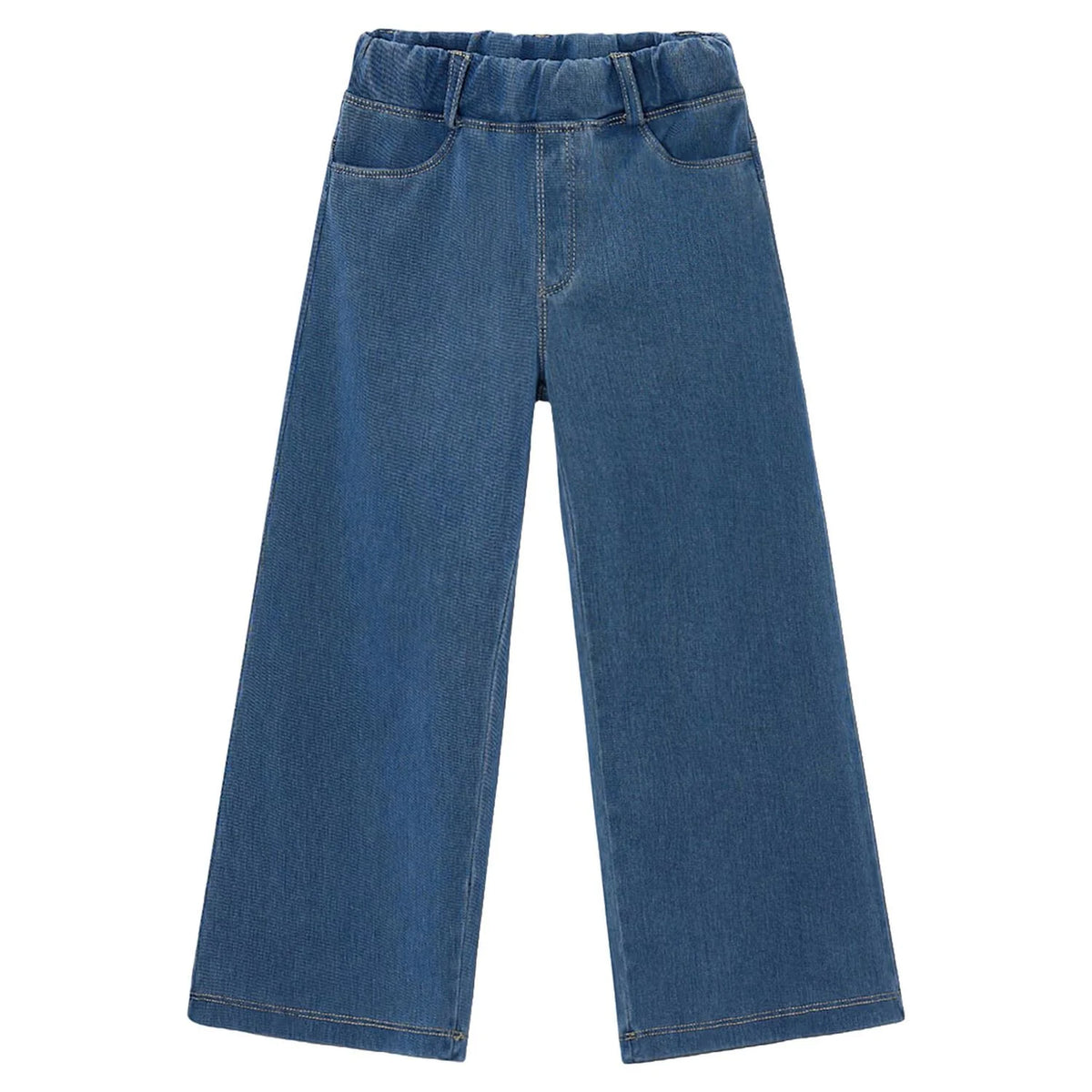 Mayoral Girls Blue Denim Wide Leg