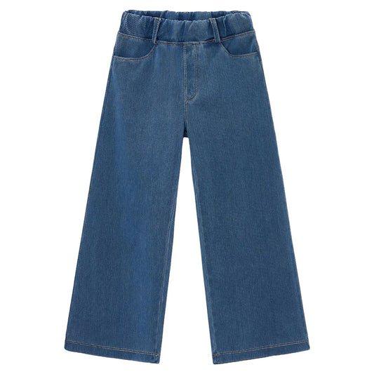 Mayoral Girls Blue Denim Wide Leg