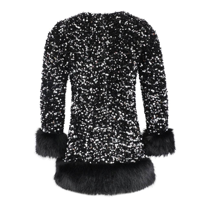Lola & The Boys Midnight Shimmer Dress