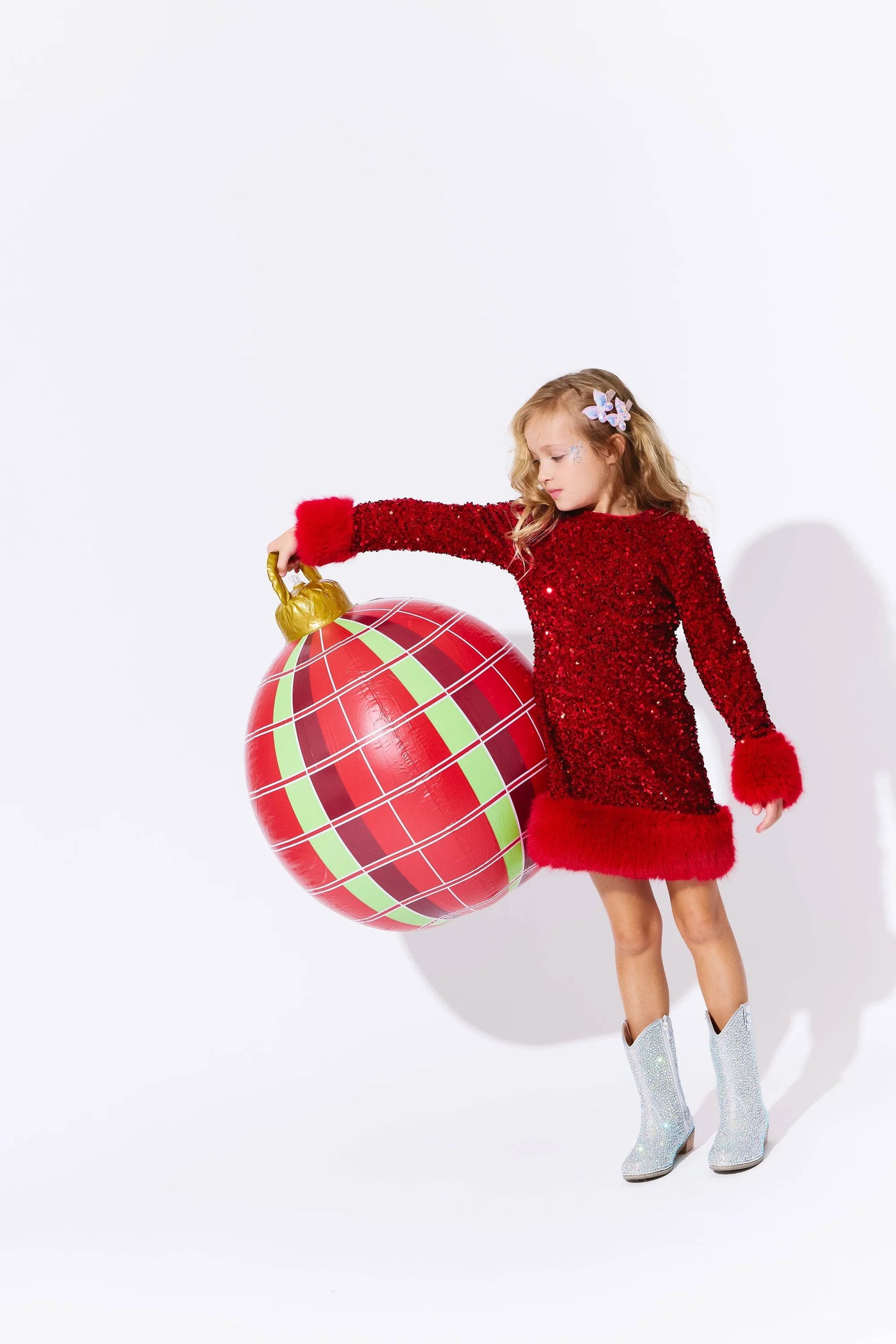 Lola and the Boys Ruby Shimmer Dress