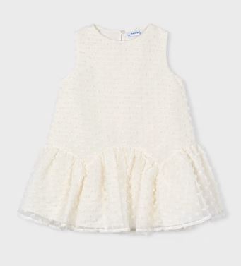 Mayoral Cream Drop Waist Dress