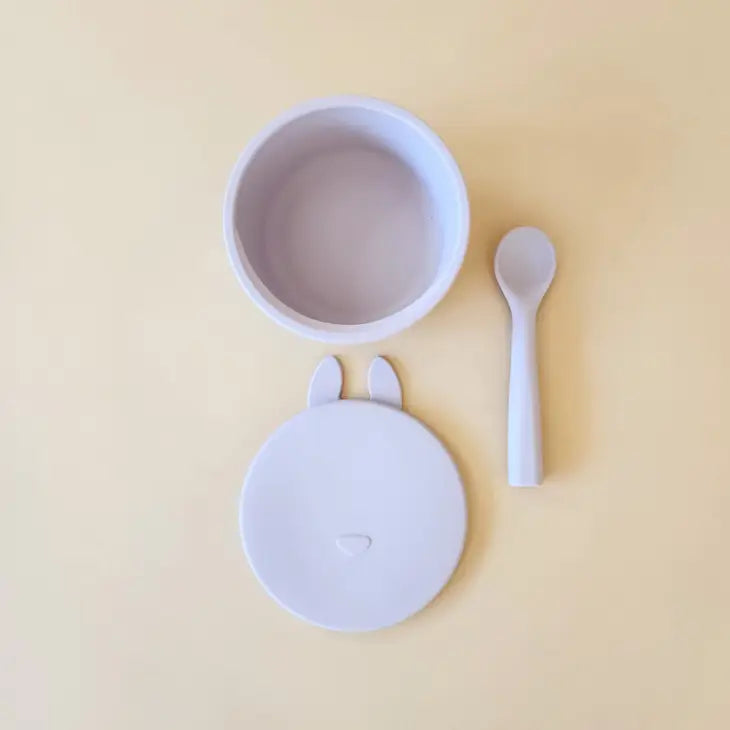 Silicone Bowl and Spoon - Bunny