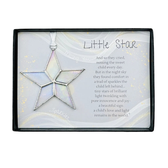 Little Star Infant/Child Memorial Handmade Glass Star