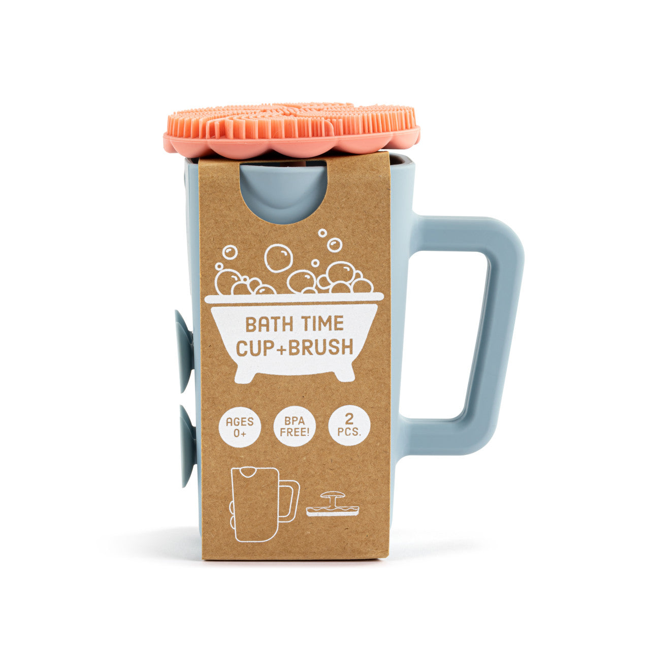 Demdaco Bath Time Brush + Cup Sets