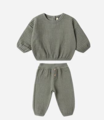 Quincy Mae Textured Sweat Set