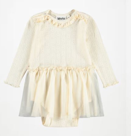 MOLO Frillo Pearled Ivory Bodysuit
