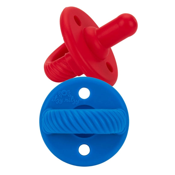 Itzy Ritzy Sweetie Soother Pacifier - Hero Red and Hero Blue