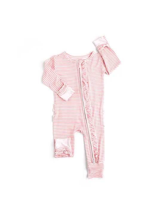 Gigi and Max Ruffled Izzy Zipper Romper
